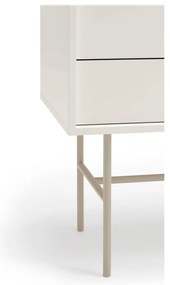 Cassettiera bassa beige/crema con ante scorrevoli 140x91 cm Nube - Teulat