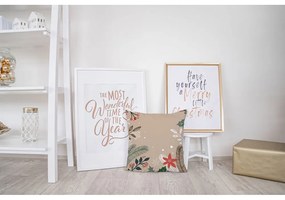 Cuscino natalizio con rivestimento in cotone Rami, 45 x 45 cm Frosted Branches - Butter Kings