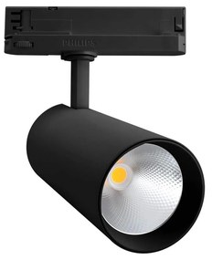 Faro LED 42W per Binario Trifase 38° + 60° Nero PHILIPS Xitanium CRI92 Colore Bianco Naturale 4.000K