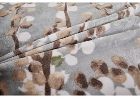 Set copripiumino e federa grigio in micropile per letto singolo 140x200 cm Branches – My House