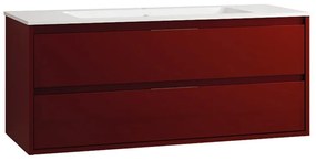 Base per mobile bagno Loto 2 cassetti 2 ante P 45.5 x L 119 x H 50 cm laccato rosso