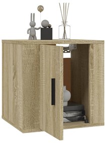 Mobile Porta TV a Parete Rovere Sonoma 40x34,5x40 cm