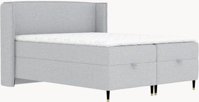 Letto boxspring fatto a mano con contenitore Monpelli, H4
