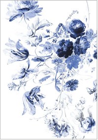 Carta da parati Royal Blue Flowers III