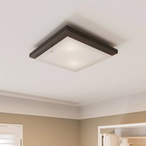Plafoniera soffitto Kerio Envostar, dimmerabile, Legno scuro, Soggiorno / Sala da pranzo, Legno, Moderno, Plafoniera