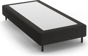 Letto singolo imbottito nero senza testiera 90x200 cm Whale – Micadoni