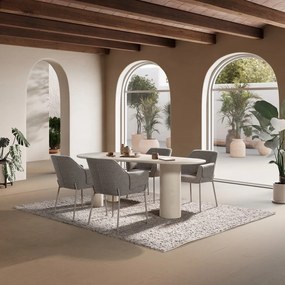 Tavolo da pranzo con effetto pietra 100x201 cm Daila – MOME