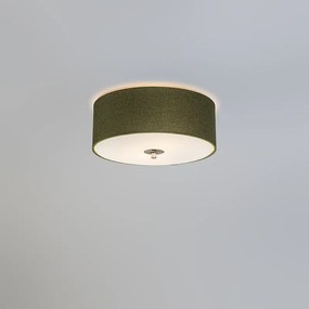 Lampada da soffitto rustica verde 30 cm - Drum Jute