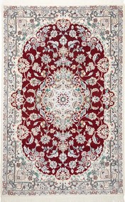 Nain Tappeto persiano 160 x 110 Rosso (Iran) Annodato A Mano