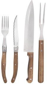 Posate argentate/di colore naturale in acciaio inox 15 pz – Orion