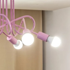 Plafoniera OXFORD 5xE27/15W/230V rosa