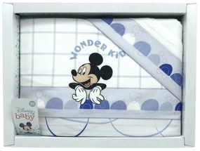 Lenzuola culla Topolino Wonder kids neonato Disney  Colore Azzurro, Dimensioni e Misure Culla