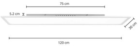 Prios Pannello LED Gelora, CCT, 120 cm x 30 cm, telecomando