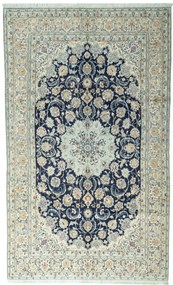 Nain Tappeto 330 x 200 Blu (Iran) Annodato A Mano