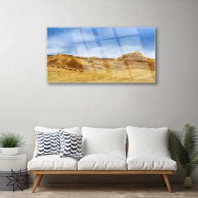 Quadro su vetro acrilico Paesaggio delle colline del deserto 100x50 cm
