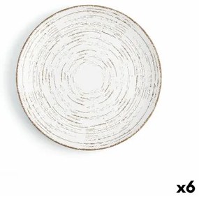 Piatto da pranzo Ariane Tornado White Bicolore Ceramica Ø 27 cm (6 Unità)
