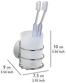 Set di accessori da bagno autoportanti in acciaio inox grigio Turbo-Loc - Wenko