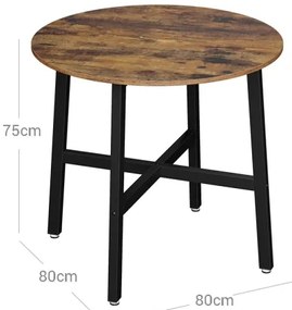 Tavolo da pranzo ELDUR marrone/nero