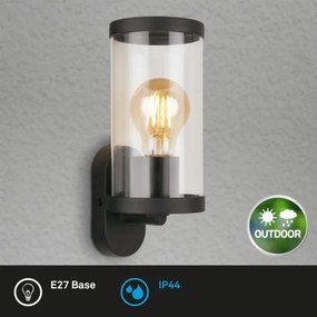 Briloner 3600-015 - Applique da esterno KAIRO 1xE27/12W/230V IP44 nero