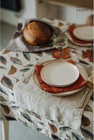 Tovaglia di lino 140x140 cm Golden Fall - Linen Tales