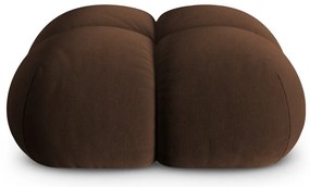 Poggiapiedi marrone scuro con rivestimento in velluto Loretto – Cosmopolitan Design