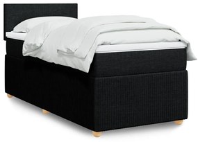 Giroletto A Molle Con Materasso Nero 90x200 Cm İn Tessuto /
