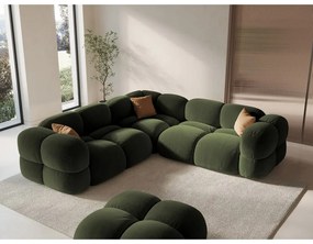 Divano angolare verde con rivestimento in velluto Loretto – Cosmopolitan Design