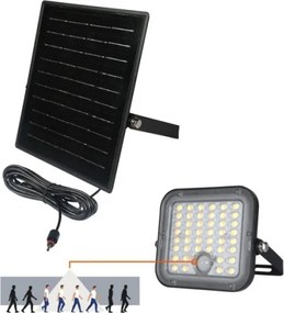 Proiettore solare LED con sensore LED/10W/3,7V 4000K IP65 3600 mAh + telecomando