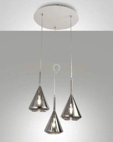 Tris sospensione fume' 3 luci 3582-47-126