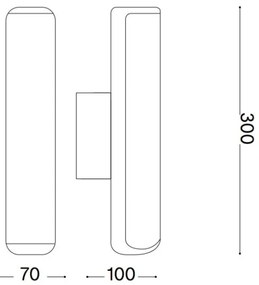 Ideal Lux - Applique a LED da esterno ETERE LED/9,5W/230V 3000K IP44 antracite
