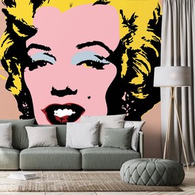 Carta da parati – Pop art Marilyn Monroe su sfondo marrone