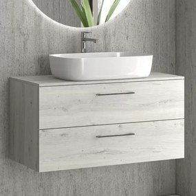 Mobile bagno sospeso da 100 cm due cassetti soft close EL-100P - KAMALU