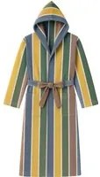 Accappatoio con cappuccio cotone taglia S/M righe blu