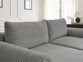 Divano in grigio scuro allungabile con rivestimento in velluto a coste 257 cm Lucien – Bobochic Paris