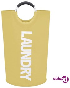 vidaXL Portabiancheria Crema
