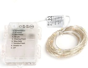 Aigostar - Catena luminosa LED per esterni 150xLED/8 funzioni/3xAA 15,3m IP44