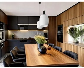 Lampada sospesa a cavo WOLKEN 1xE27/40W/230V bianco/nero