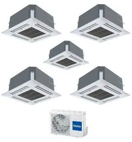 Climatizzatore Condizionatore Haier Penta Split a Cassetta Classic Power Supermatch 9+9+9+12+12 con 5U34HS1ERA R-410 9000+9000+9000+12000+12000