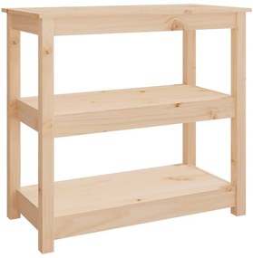 Tavolo Consolle 80x40x74 Cm İn Legno Massello Di Pino /
