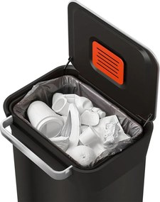 Pattumiera nera in acciaio 30 l Titan - Joseph Joseph