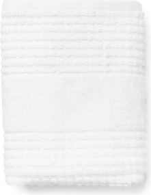 Asciugamano tipo terry bianco in cotone organico 70x140 cm Check – JUNA