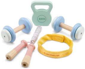 Set fitness in legno per bambini