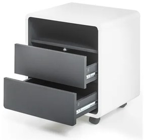 Cassettiera da ufficio TEO bianco/antracite