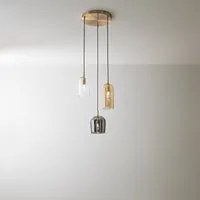 Lampadario Contemporaneo Coro 3 Pendenti E14