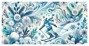 Quadro su tela – Paesaggio invernale blu