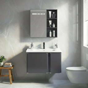 Set di mobili da bagno con lavabo Tula 60cm Grey