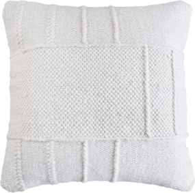 ORSON - cuscino in lana avorio con decoro 45 x 45