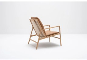 Poltrona in pelle di colore marrone-naturale Dedo - Gazzda