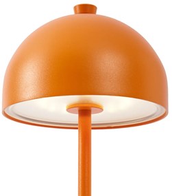 Lampada da tavolo arancione con LED IP54 ricaricabile con stazione di ricarica - Squirrel