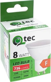 Lampadina LED Qtec GU10/8W/230V 4200K